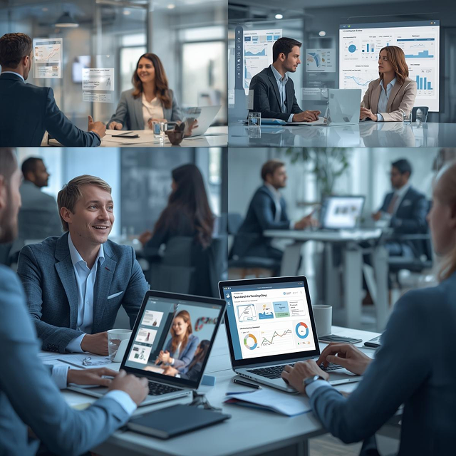 Employees collaborating